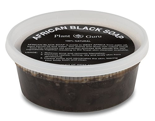 African Black Soap Set - Natural Acne Treatment, Eczema Relief, 100% Raw Ingredients - 8 oz