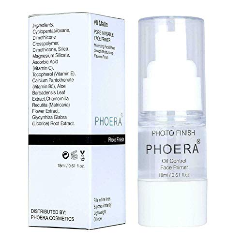 Phoera Face Primer - Pore Minimizer with Added Vitamins, Oil Control & Moisturizer - 18ml