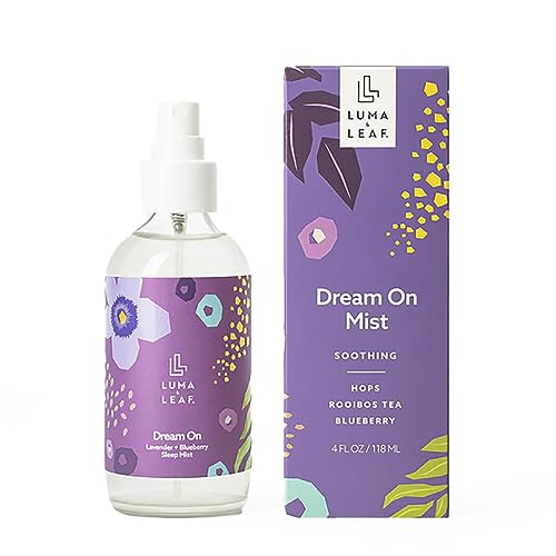 LUMA & LEAF Dream On Sleep Mist - Night Skin Renewal with Lavender & Blueberry - 4 FL Oz