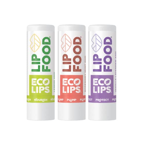 Eco Lips Lip Food - Nourishing Organic Lip Balm with Pumpkin Seed Oil & Chamomile - 0.15oz