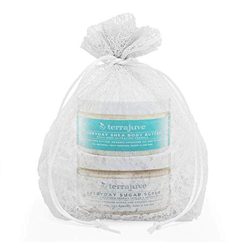 Terrajuve Body Care Set - Exfoliates, Hydrates, Fades Imperfections, All Natural - 2 Items