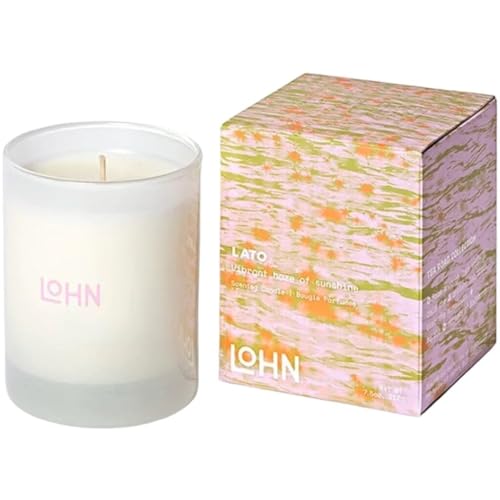 Lohn Lato Mini Scented Candle - Tropical Lemon & Tonka Bean, Clean Ingredients - 20 Hour Burn, 3 oz