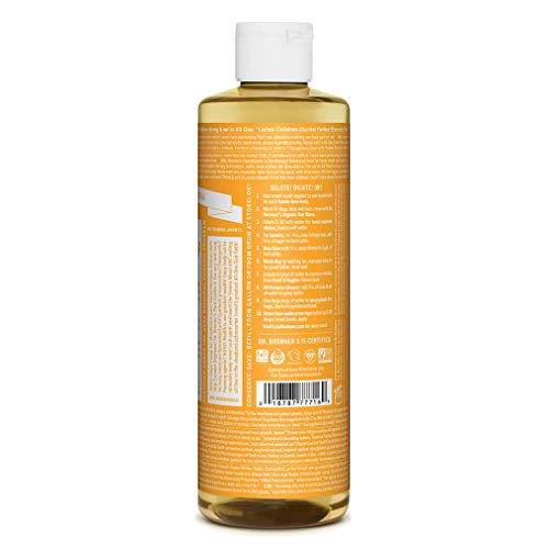 Dr. Bronner's Body Soap - Organic Oils, Multi-Purpose Uses, Vegan, 16 oz - Citrus Scent