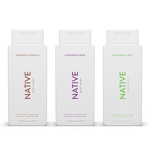 Native Body Wash - Naturally Derived Ingredients, Soft & Hydrated Skin - Coconut & Vanilla, 18oz