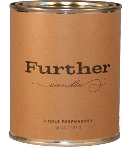 Further Natural Soy Candle - Intense Bergamot & Olive Fragrance, Renewable Resource - 14oz