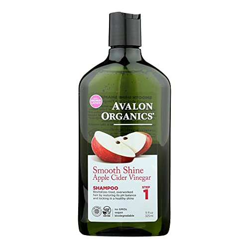 Avalon Organics Shampoo - Smooth Shine with Apple Cider Vinegar, 11 Fl Oz