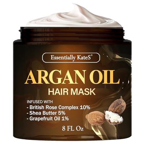 Essentially KateS Argan Oil Hair Mask - Deep Hydration & Nourishment, 8 Fl Oz