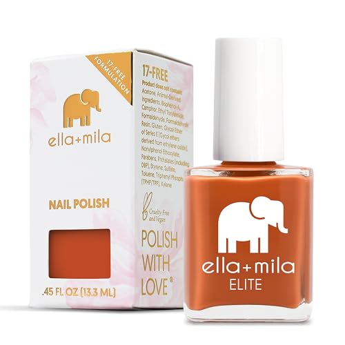 ella+mila Nail Polish - Quick-Dry, Chip-Resistant, Non-Toxic, 17-Free Formula - Sunset Escape 0.45oz