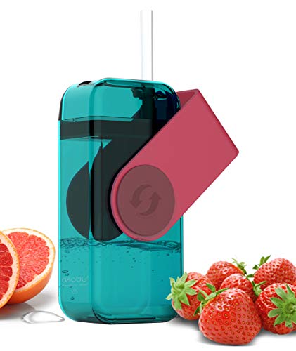 Asobu Juicy Drink Box - Durable BPA-Free 10oz Water Bottle for Kids, Includes Silicone Straws