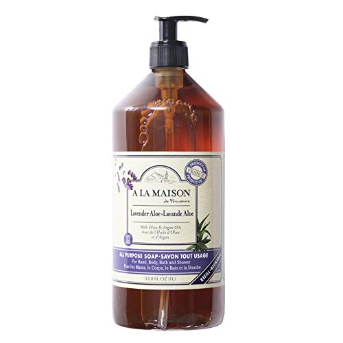 A LA MAISON Liquid Hand Soap - Lavender Aloe, Natural Ingredients, Vegan - 33.8 oz