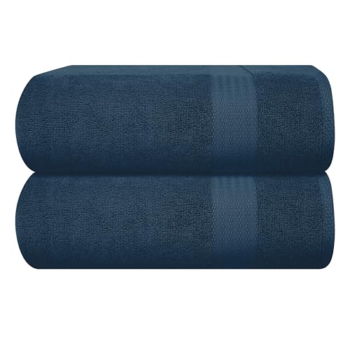 GLAMBURG Premium Cotton Bath Sheet Set - Ultra Soft, Highly Absorbent, 100% Pure Cotton - 35x70in