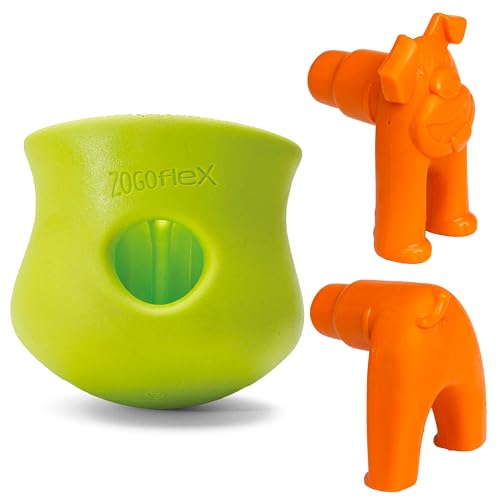 WEST PAW Zogoflex Toppl Dog Toy - Interactive Treat Puzzle, Non-Toxic, Durable - 2 Pack