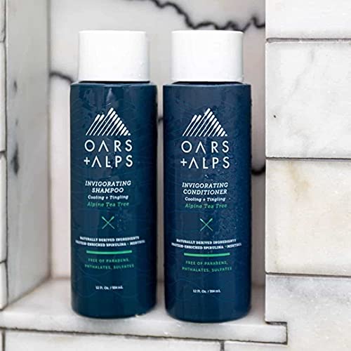 Oars + Alps Men's Shampoo - Soothes Scalp, Moisturizes Hair, Vegan - 13.5 Fl Oz