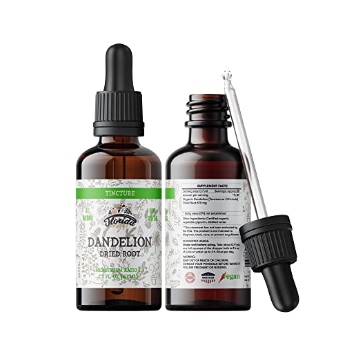 Florida Herbs Dandelion Root Tincture - Supports Detox & Digestive Health, Non-GMO - 2 oz