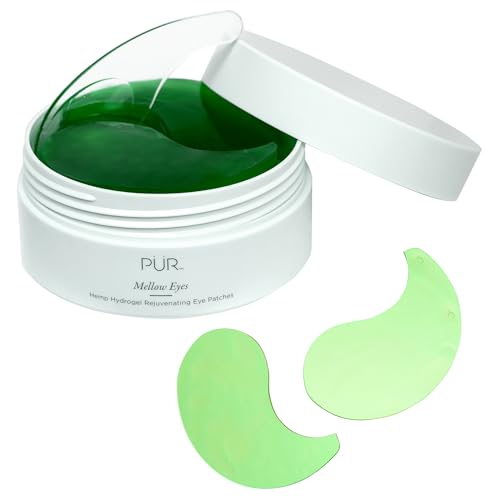 PUR Beauty Hydrogel Eye Mask - Hydrates & Brightens, Hemp Seed & Green Tea - 30 Pairs