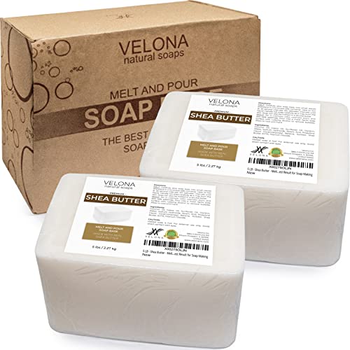 Velona Shea Butter Melt & Pour Soap Base - Moisturizing, Non-GMO, Cruelty-Free - 10 LB