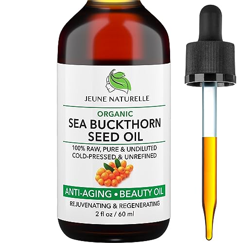 Jeune Naturelle Sea Buckthorn Body Oil - Skin Rejuvenation, 100% Pure Organic - Travel Size