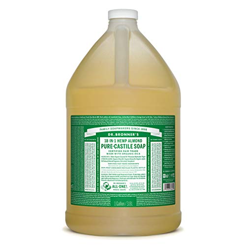 Dr. Bronner's Pure-Castile Liquid Soap - Organic Oils, 18-in-1 Uses, Concentrated, Vegan - 1 Gallon