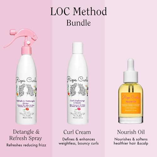 Rizos Curls Hair Care Bundle - Refresh, Detangle & Define Curls, Nourishing Ingredients - 3 Items