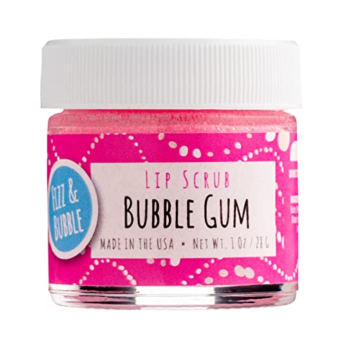 Fizz & Bubble Lip Scrub - Exfoliating & Moisturizing, Natural Ingredients - Bubble Gum Flavor