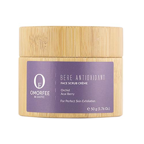 OMORFEE Organic Berè Face Scrub - Nourishing Antioxidants, Gentle Exfoliation - 50g