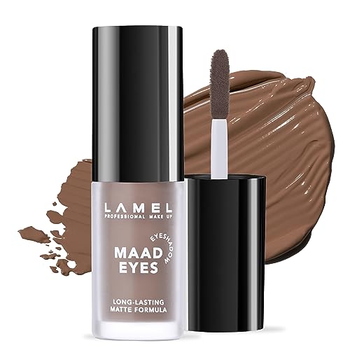 Lamel Matte Liquid Eyeshadow - Long Lasting, Hypoallergenic, Vegan - Brown Matte Cream, 5.2ml