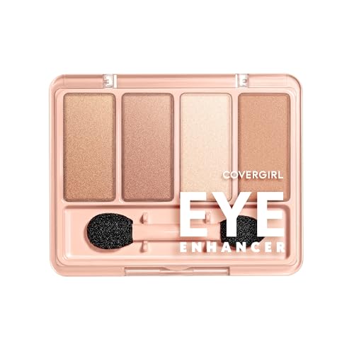 COVERGIRL Eye Enhancers 4-Kit Eyeshadow - Silky Formula, Versatile Shades, Cruelty-Free - 4g