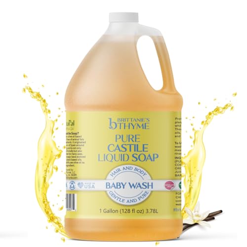 Brittanie's Thyme Baby Body Wash - Nourishing Olive Oil Formula, Gentle & Pure - 1 Gallon