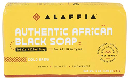 Alaffia African Black Soap - Natural Skin Cleanser, Organic Certified - 5 Ounce