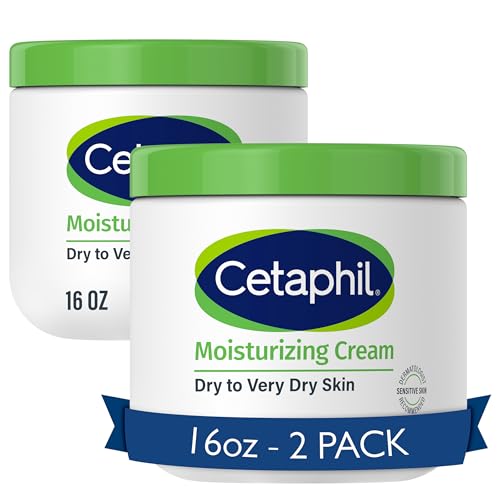 Cetaphil Body Moisturizer - Hydrating Cream for Dry Skin, Fragrance-Free, 16oz 2-Pack