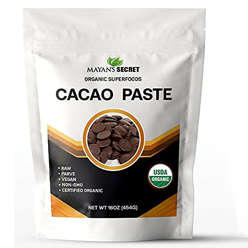 Mayan's Secret Superfoods Cacao Paste - Raw, Organic, Vegan, Non-GMO - 16oz Bulk Wafers