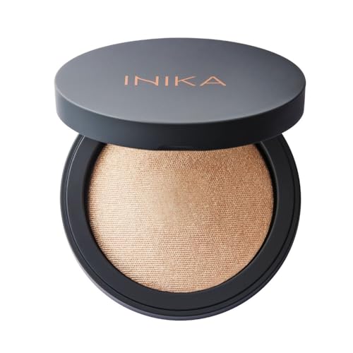 INIKA Baked Illuminisor - Medium Coverage, Certified Organic, Translucent Finish - Dewdrop