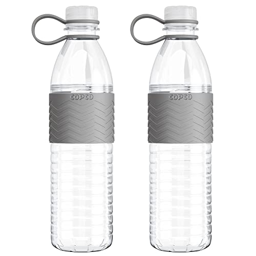 Copco Hydra Chevron Reusable Water Bottles - Durable, BPA-Free, Ergonomic Design - 20 Oz, Set of 2