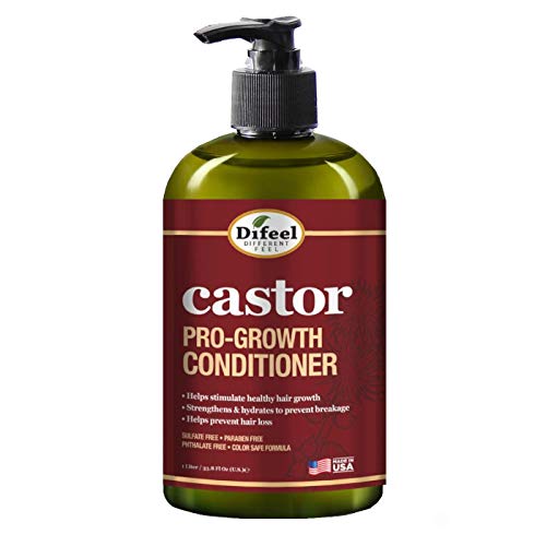 Difeel Castor Pro-Growth Conditioner - Strengthens & Moisturizes, Paraben-Free - 12oz