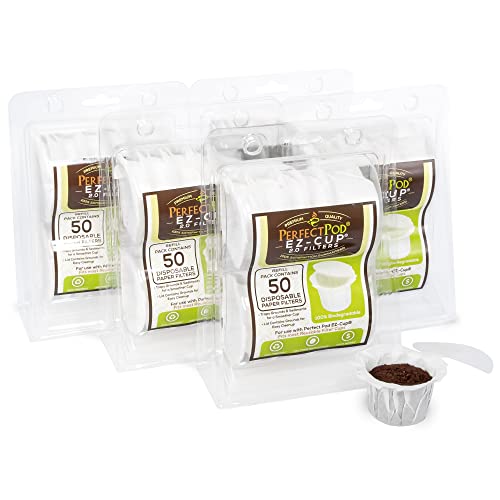 Perfect Pod EZ-Cup Coffee Filters - 100% Biodegradable, Smooth Brew, 250 Filters