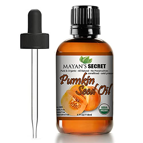 Mayan's Secret Pumpkin Seed Oil - Natural Moisturizer for Hair & Skin, USDA Organic - 4oz
