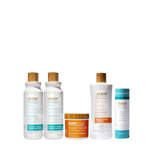 Raw Sugar Bath & Body Travel Set - Hydrating Coconut & Vanilla Care, 3oz Bundle