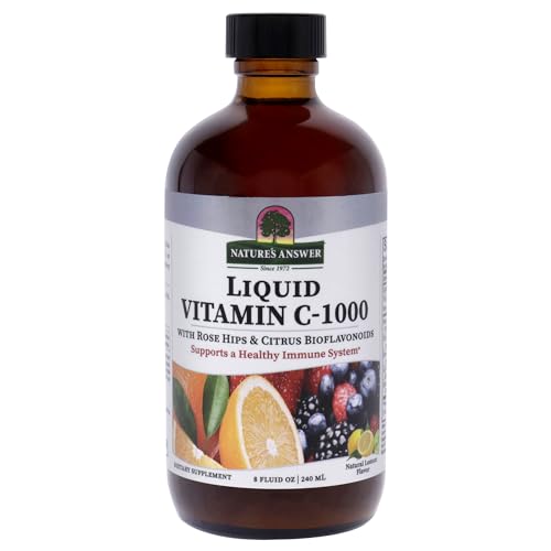 Nature's Answer Liquid Vitamin C 1000mg - Supports Immune Health, Rose Hips & Bioflavonoids - 8oz