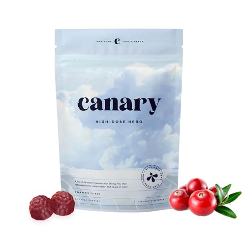 Canary High-Dose Hero Gummies - Supports Urinary Health with Cranberry & Vitamin C - 60 Count