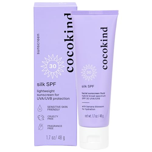 Cocokind Silk SPF Sunscreen - Mineral & Chemical Protection, Sensitive Skin Friendly - SPF 30