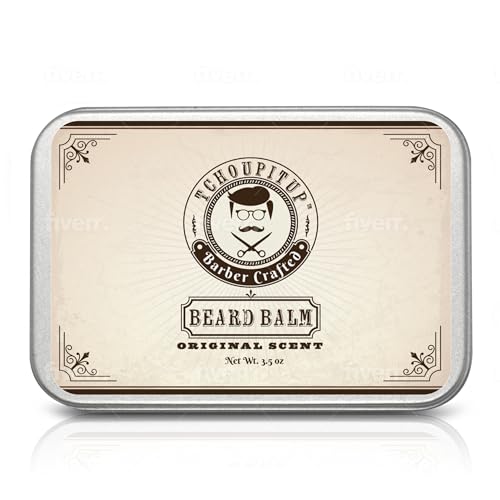 TchoupItUp Beard Balm - Tames Unruly Facial Hair, Original Vanilla Bourbon Scent - 3.5 oz