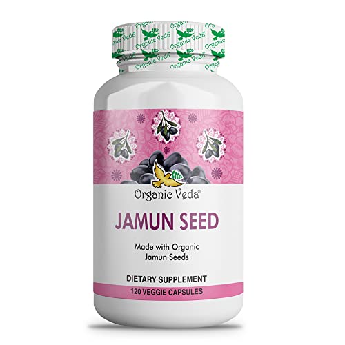 Organic Jamun Seed Capsules - Promotes Radiant Skin & Energy, Vegan, 120 Count