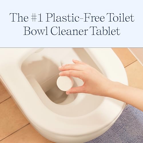 BLUELAND Toilet Bowl Cleaner Tablets - Plant-Based, No Harsh Chemicals, Fresh Lemon Cedar - 28ct