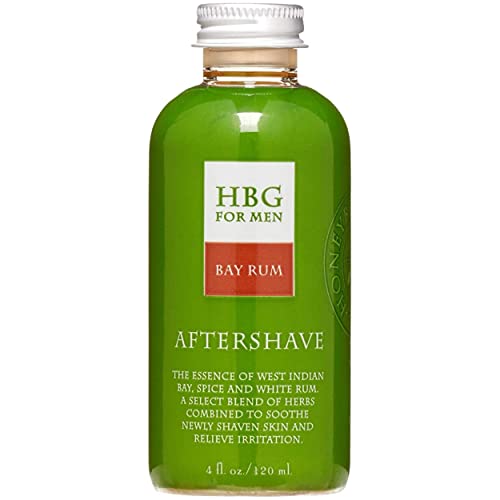 Honeybee Gardens Herbal Aftershave - Soothes & Hydrates, Gluten-Free, Vegan - Bay Rum, 4 Fl Oz