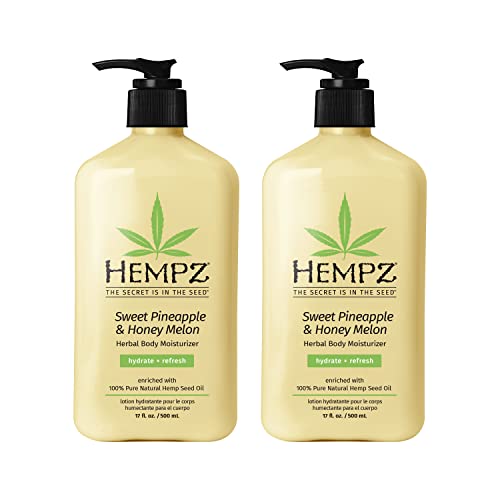 Hempz Body Lotion - Nourishing Hydration with Shea Butter & Aloe, Vegan - 17 fl oz, 2-Pack