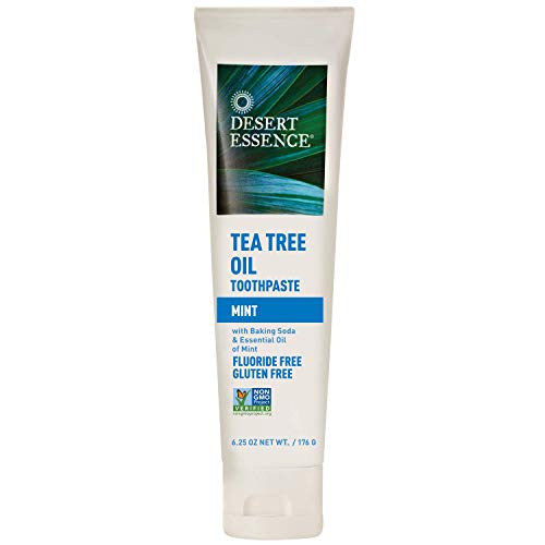 Desert Essence Tea Tree Oil Toothpaste - Promotes Healthy Mouth, Fresh Mint - 6.25 Oz