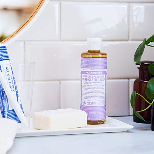 Dr. Bronner's Body Soap - Organic, Fair Trade Ingredients, Versatile Use - Lavender, 16oz 2-Pack