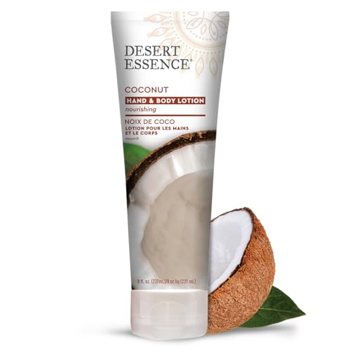 Desert Essence Organic Coconut Body Lotion - Deep Moisture, Vegan & Gluten-Free - 8 fl. oz.