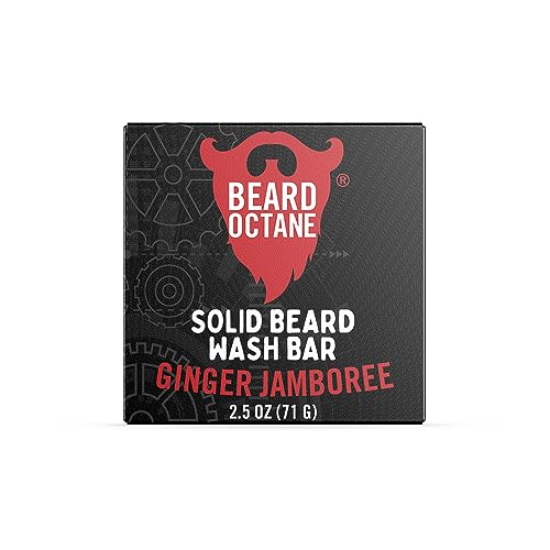 Beard Octane Beard Wash Bar - Cleans & Moisturizes with Shea Butter - 2.5oz, PH-Balanced