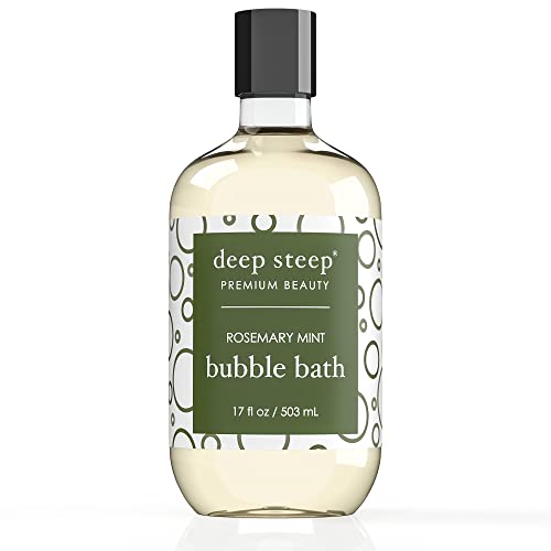 Deep Steep Bubble Bath - Soothing & Hydrating with Essential Oils, Rosemary Mint - 17oz